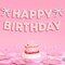 Happy Birthday Bow Banner Iridescent Foil + Pink Glitter, 5 Ft. | Birthday Party Decoration, Coquette HBD Decor, 21st Bday Supplies, Photobooth Backdrop